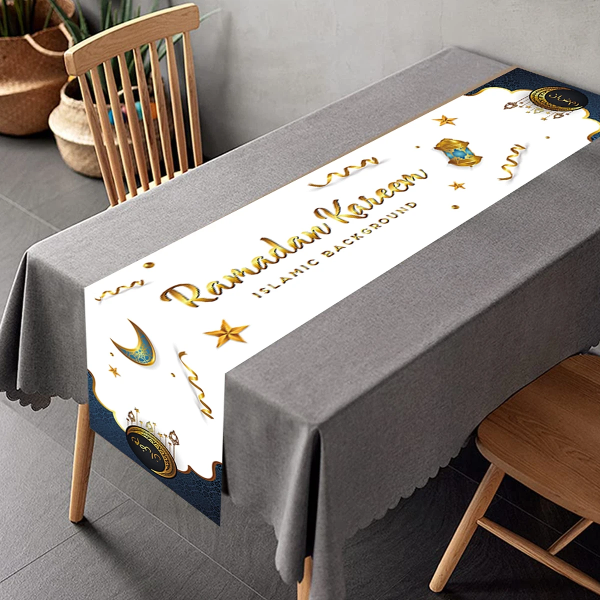 Camino de mesa Eid Mubarak – Decoración Ramadán para tu hogar - imagen 4
