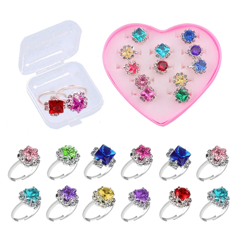 Anillos ajustables de juguete para niñas – fantasía de joyería - imagen 4