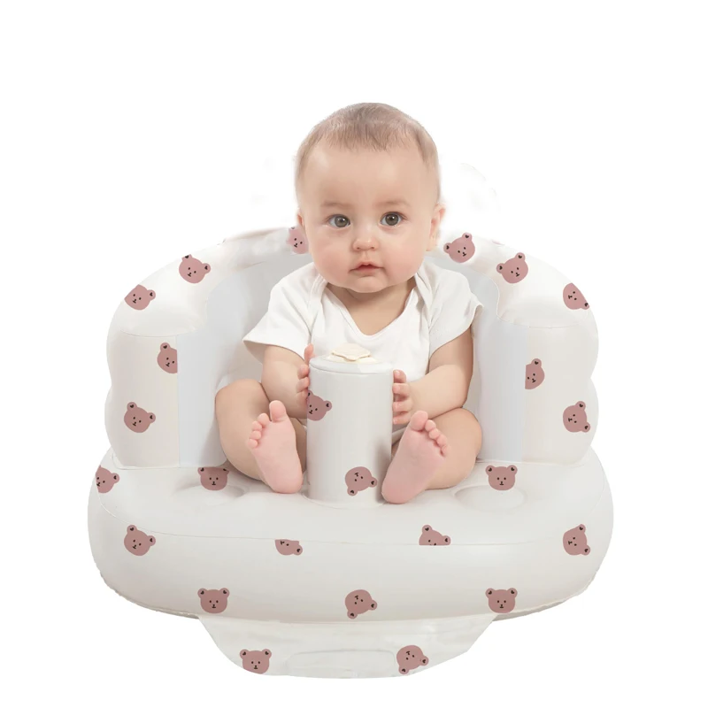 Asiento inflable para bebé con bomba de aire integrada