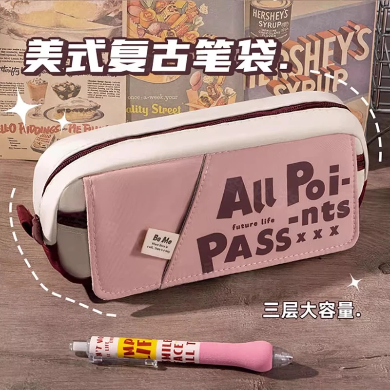 Estuche para lápices niña con cremallera estampado dibujos animados - imagen 2