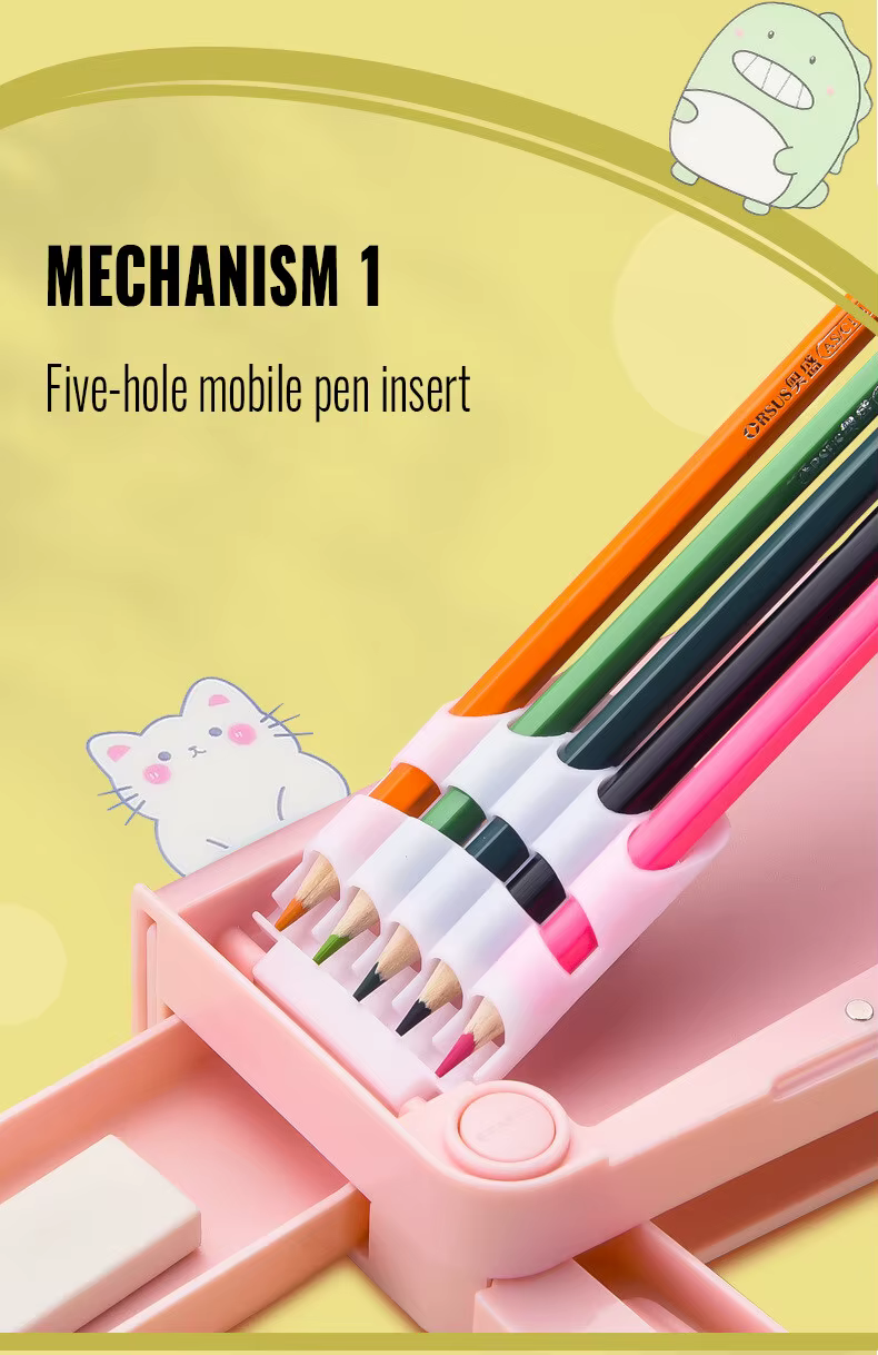 Estuche kawaii con motivos adorables