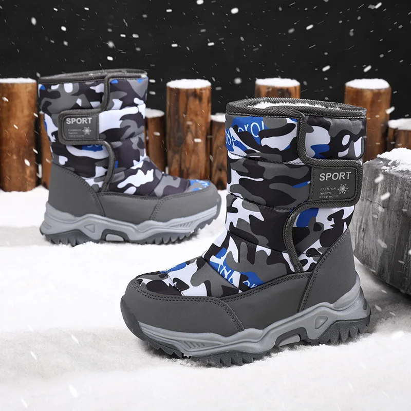 Botas de nieve infantiles impermeables con suela antideslizante - imagen 3