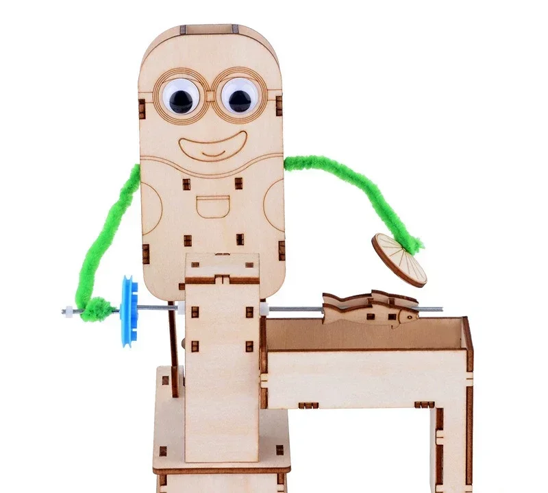 Robot barbacoa de madera 3D para ensamblar – Juguete creativo niños - imagen 3