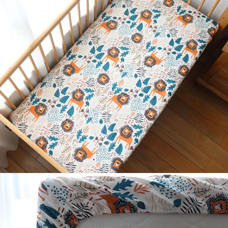 Sábana bajera de algodón para cuna – Funda protectora ajustable - imagen 5