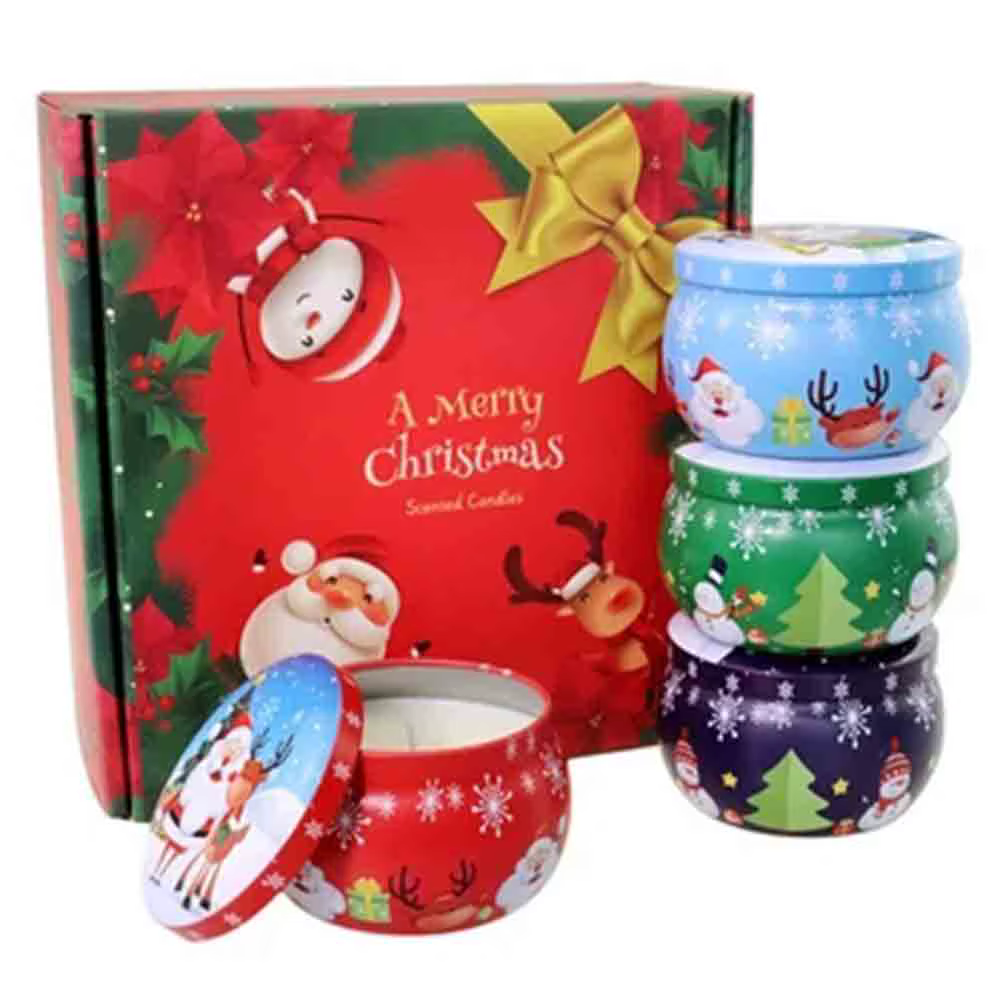 Velas aromáticas con cera de soja y adornos navideños - imagen 2