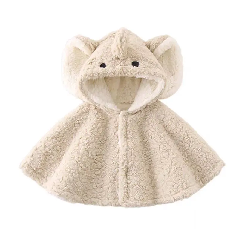 Poncho bebé con capucha de elefante 3D, abrigo polar - imagen 5