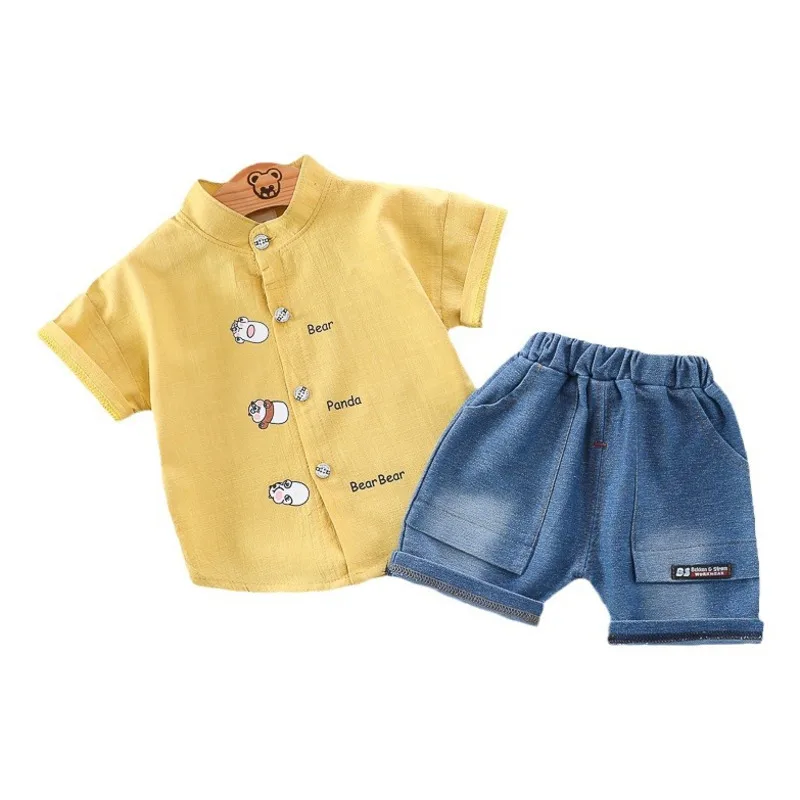 Conjunto de verano para bebé – Camiseta y shorts de algodón