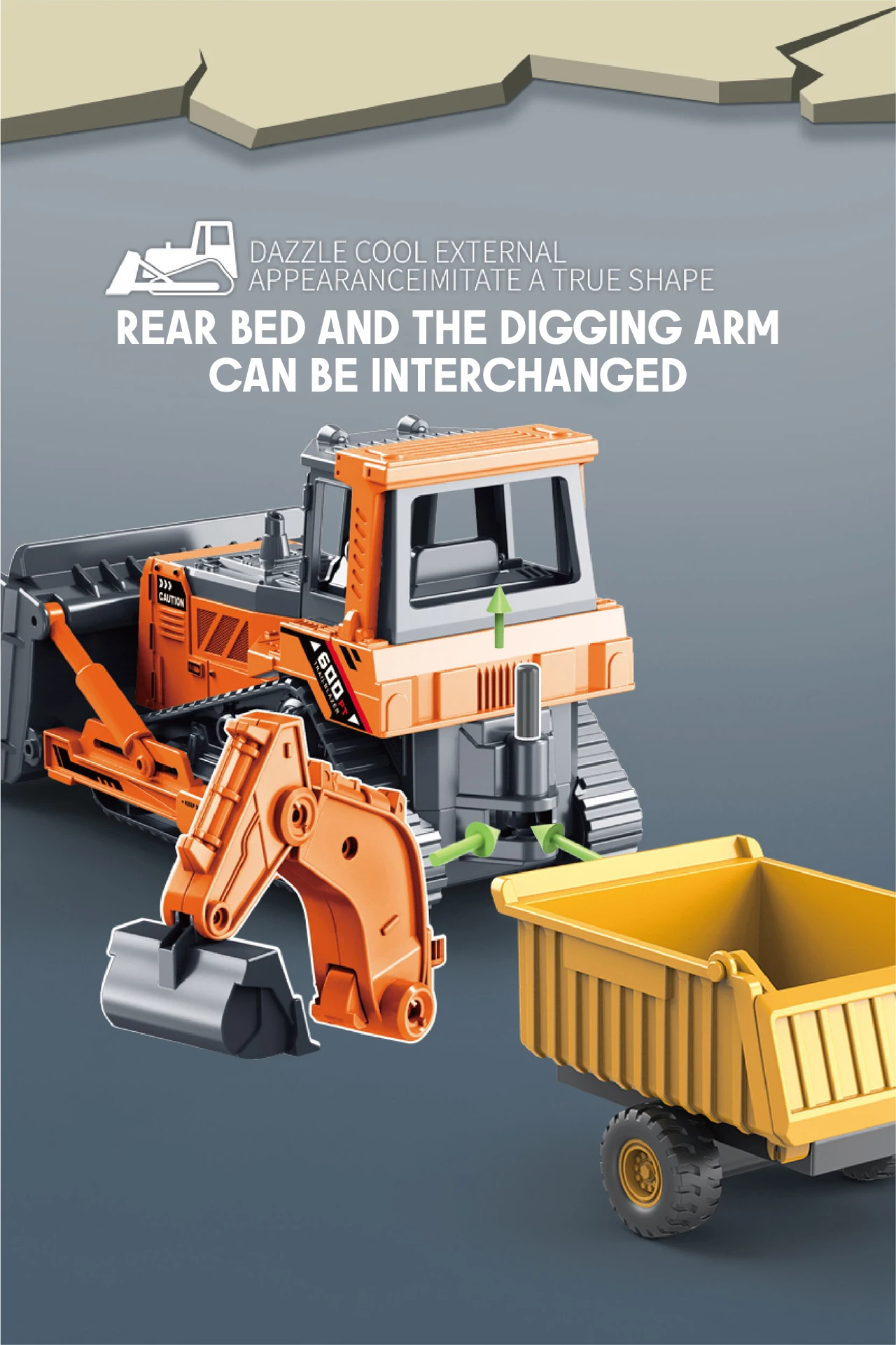Bulldozer inercial para juego de construcción