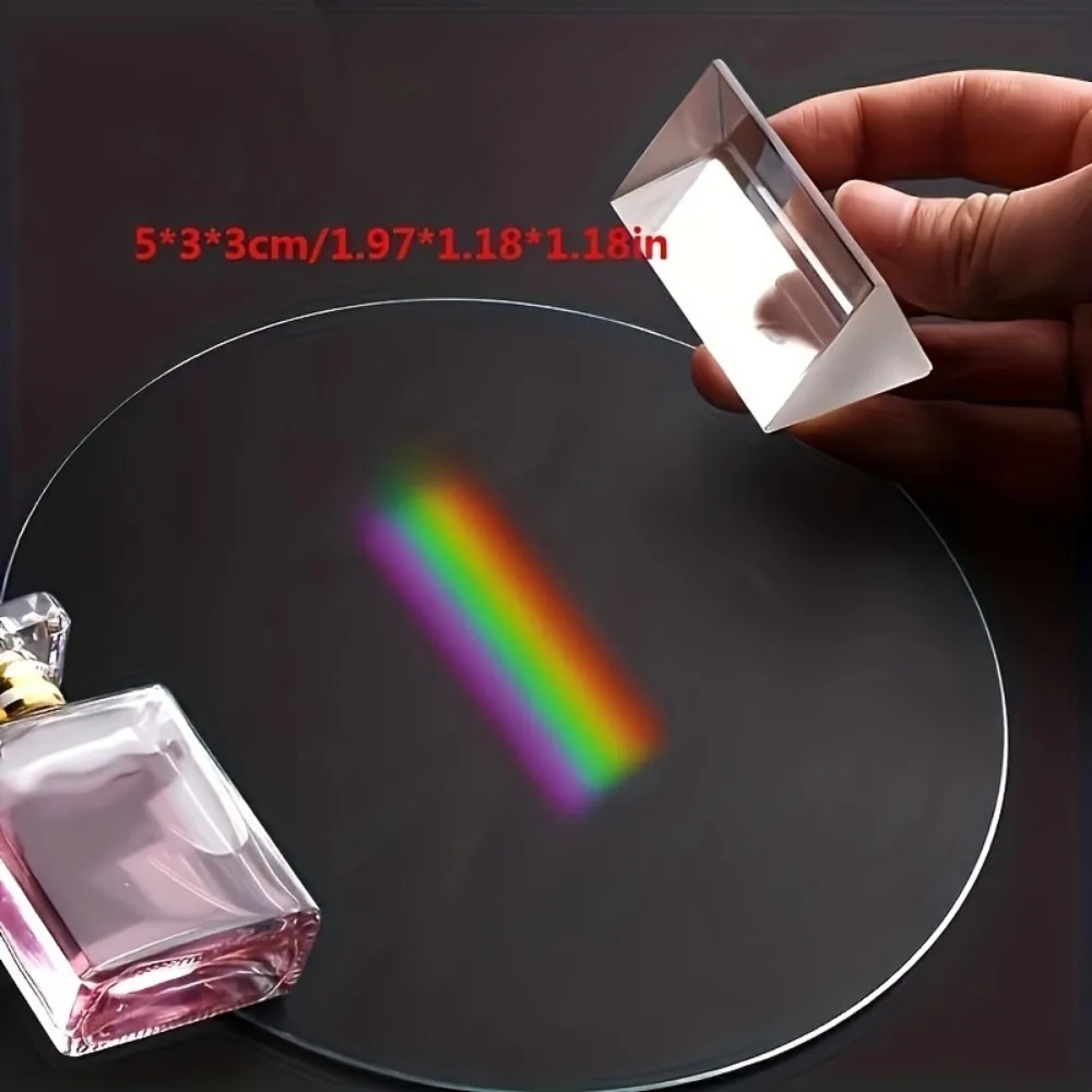 Juguete de ciencia vaso de prisma triple para espectro luz - imagen 3