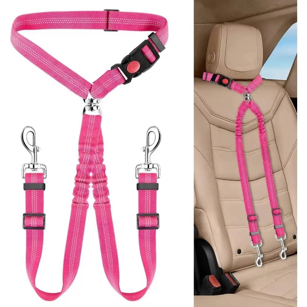 Cinturón de seguridad doble para perro con anclaje al reposacabezas - imagen 5