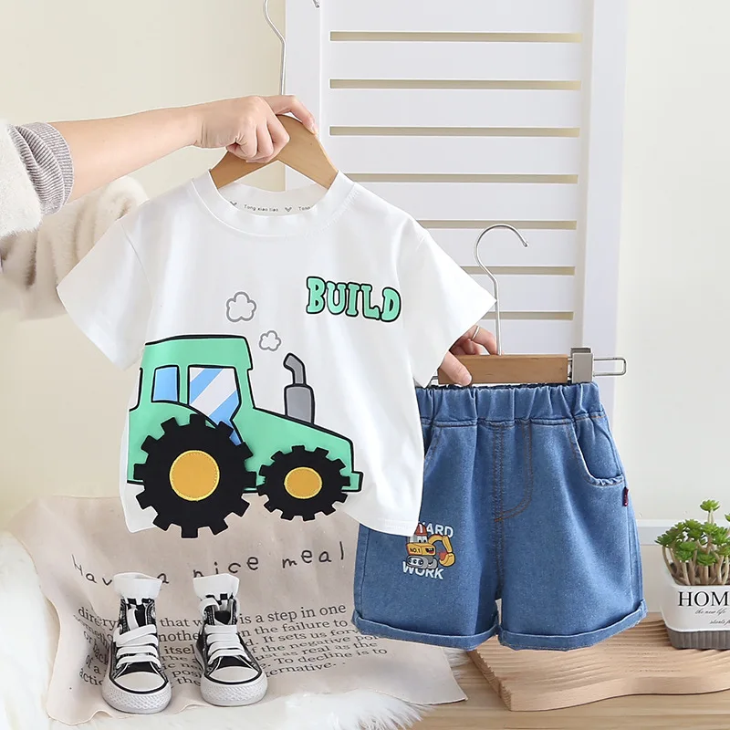 Conjunto informal de bebé camisetas dibujos y pantalón vaquero - imagen 3