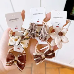 Set de diademas para niñas con lazo y cinta elástica