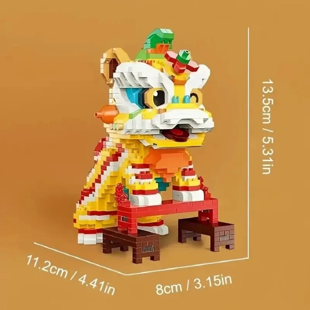 Set bloques de construcción león tradicional chino - imagen 2