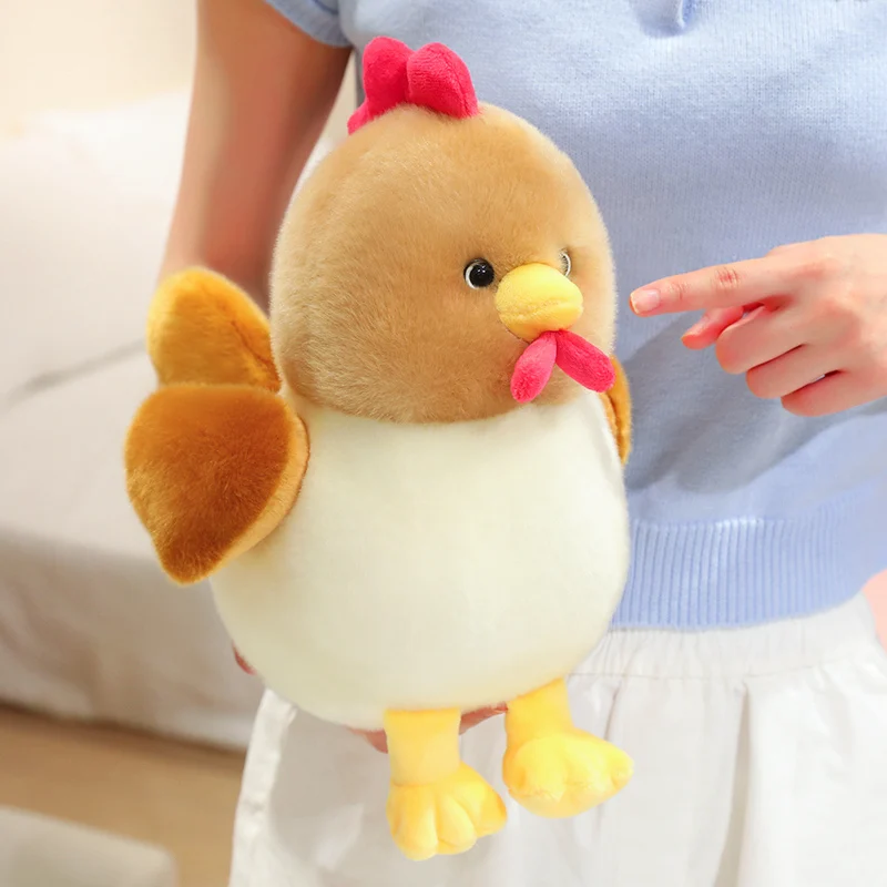 Peluche de gallina para niños estilo granja, suave y divertido - imagen 5