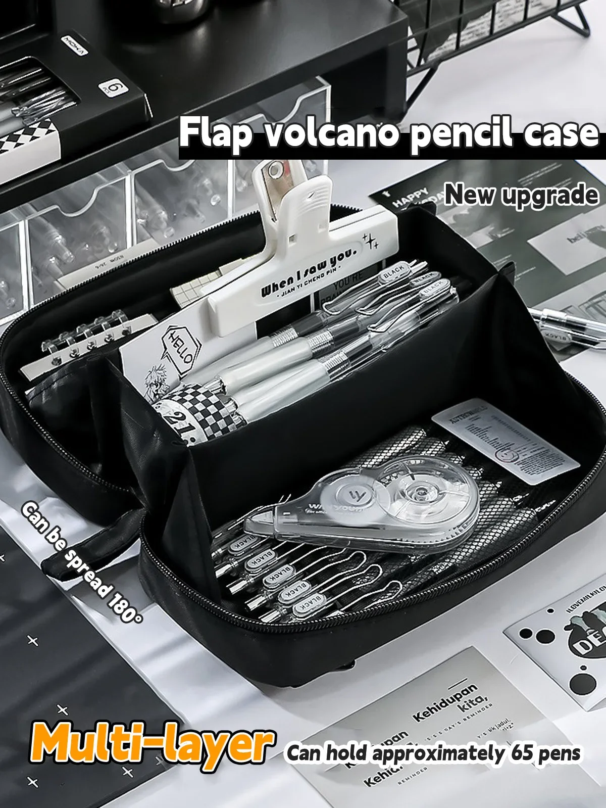 Estuche kawaii de gran capacidad, estilo INS
