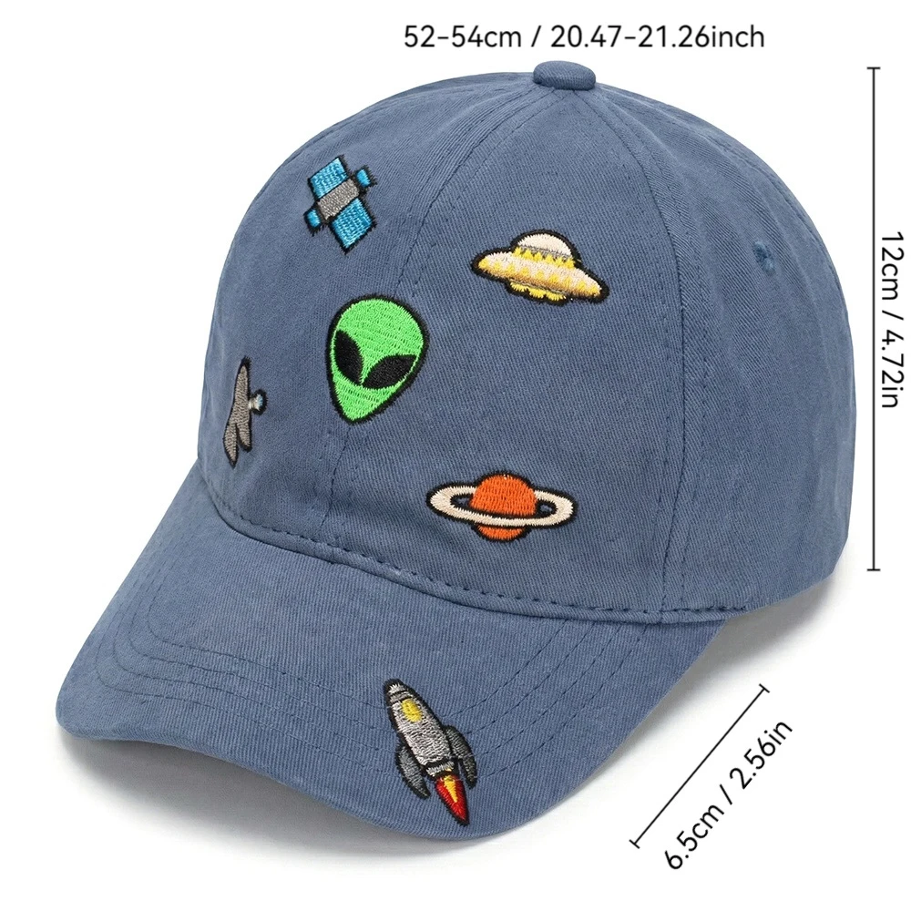 Gorra infantil de algodón con bordado espacial, para sol - imagen 5