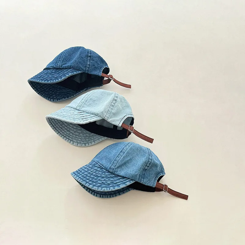 Gorra infantil de mezclilla estilo vaquero retro