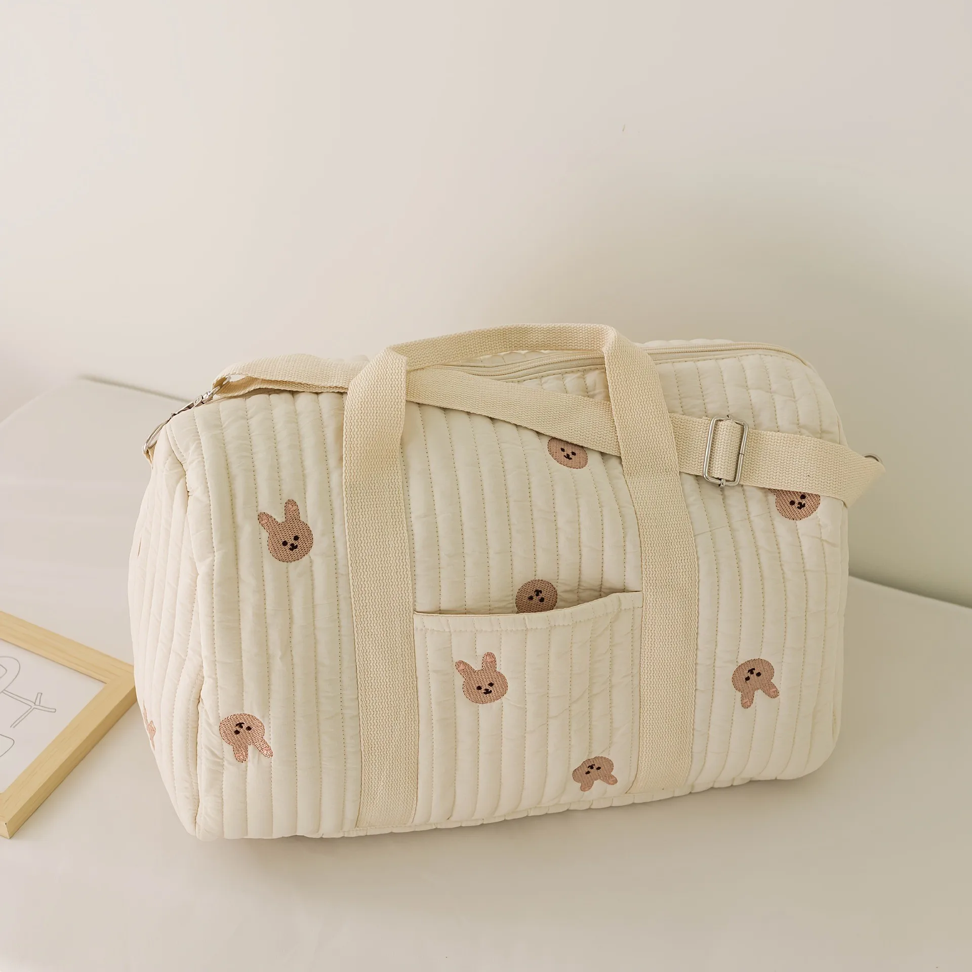Bolsa de pañales impermeable gran capacidad con varios bolsillos - imagen 3