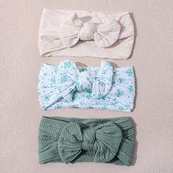 Diadema lazo verde y turbante elástico para niña - Accesorios de pelo