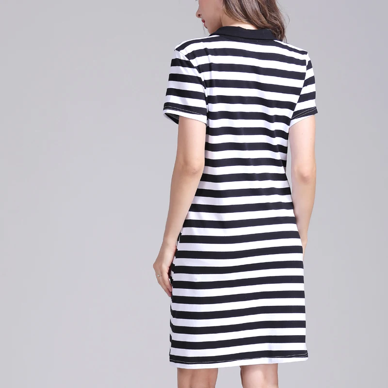 Vestido de lactancia a rayas de algodón para verano - imagen 3