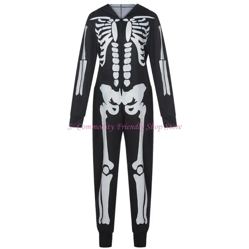Pijama familiar unisex de esqueleto para Halloween, disfraz monos