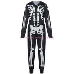 Pijama familiar unisex de esqueleto para Halloween, disfraz monos
