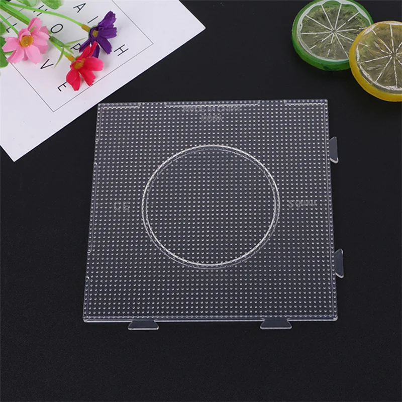 Tableros transparentes PE para cuentas Perler – 4 unidades con plantilla perforada - imagen 2