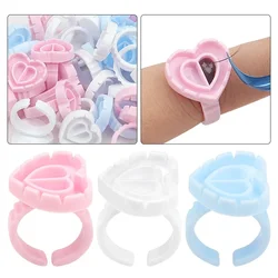 Anillos de pegamento con forma de corazón VVOVCI para pestañas