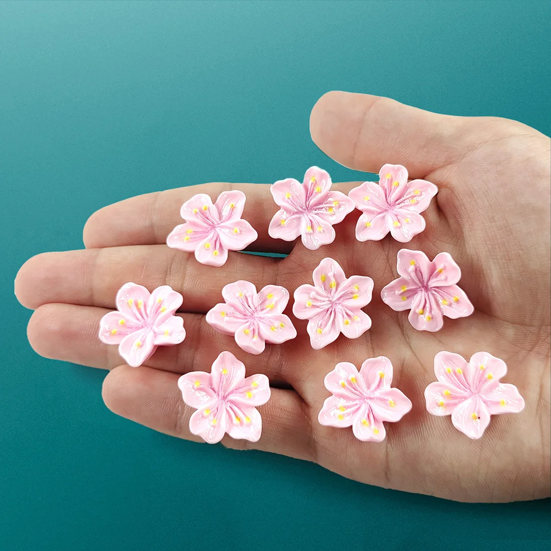 Iman de nevera flor cerezo rosa - Decoracion artesanal de cocina - imagen 3