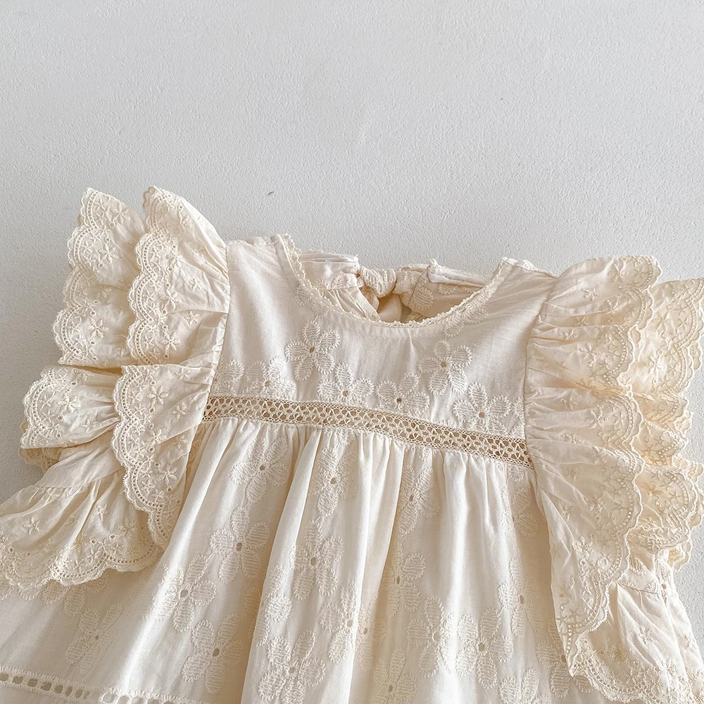 Vestido de verano con encaje para niñas – algodón transpirable - imagen 3