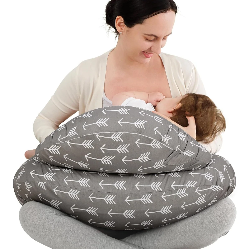 Almohada de lactancia multifuncional desmontable para embarazo y bebé - imagen 4