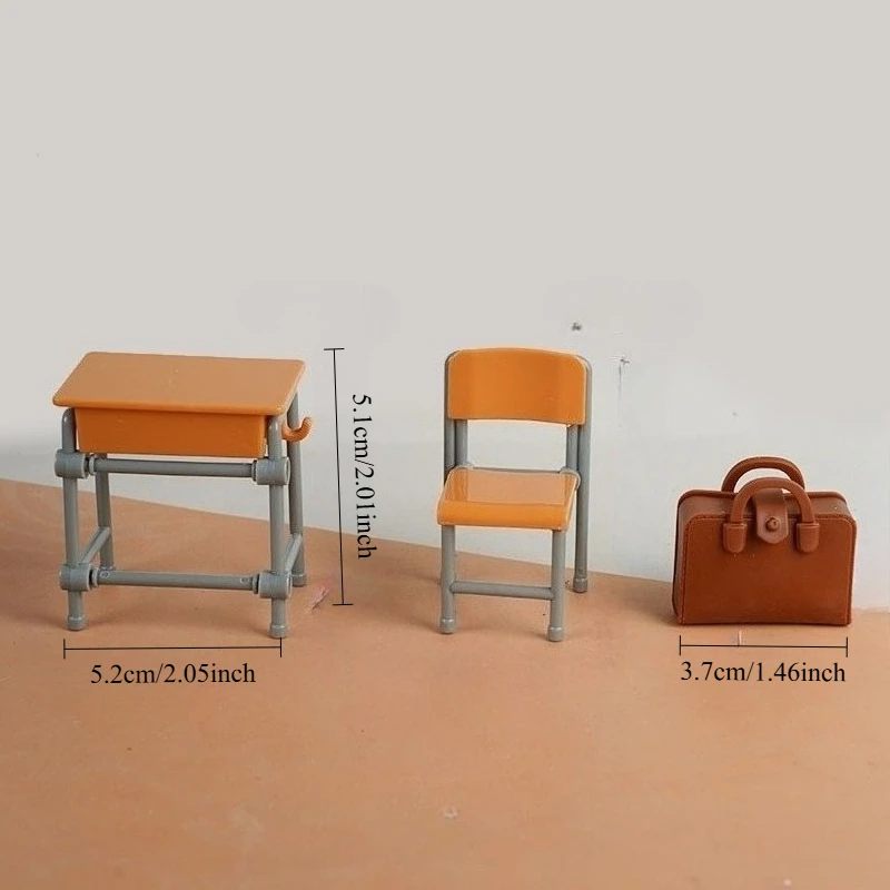 Conjunto completo en escena de aula miniature