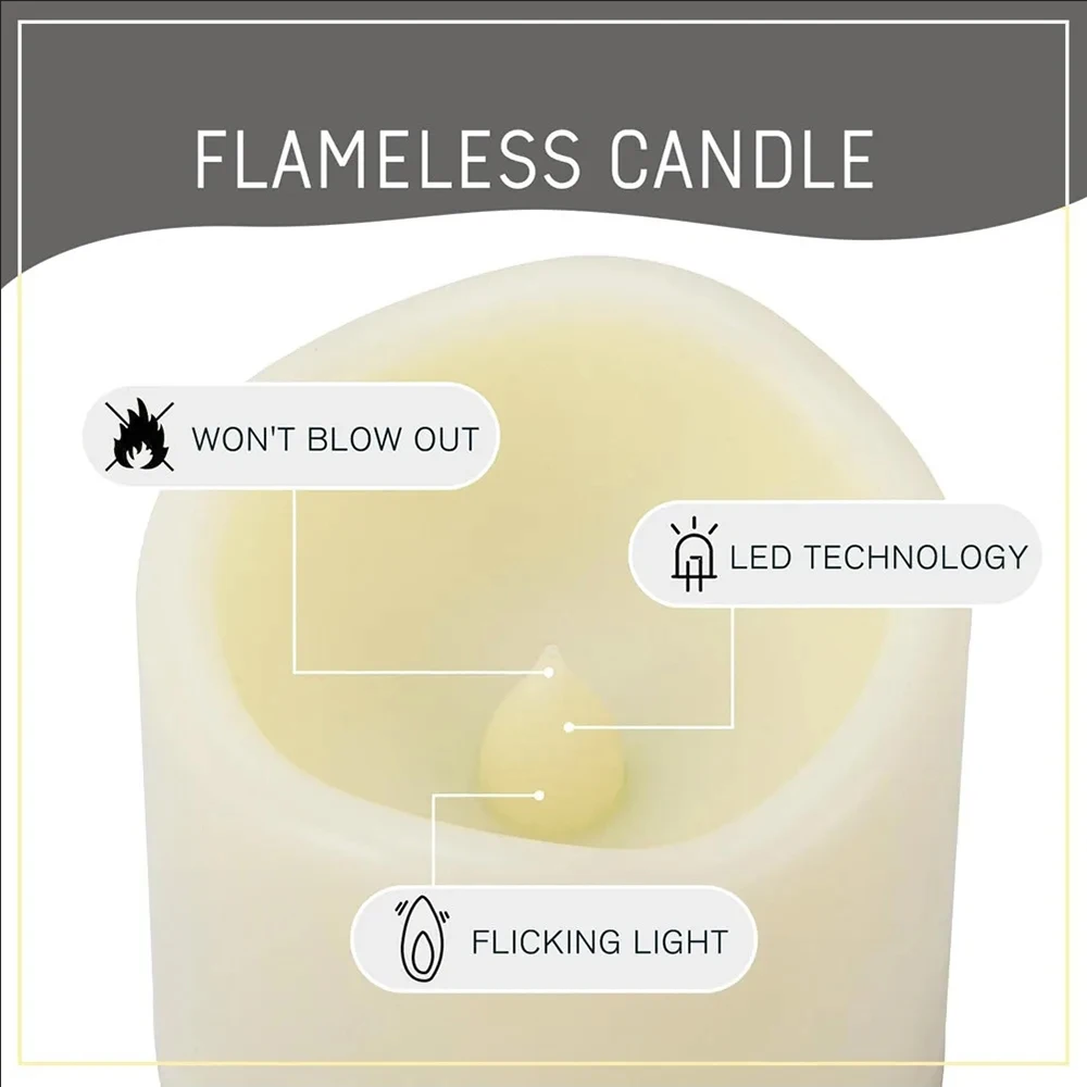 Velas LED sin llama en ambiente decorativo