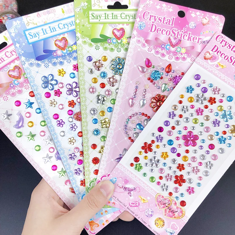 Pegatinas de gemas 3D acrílico para álbum infantil – Decoración DIY