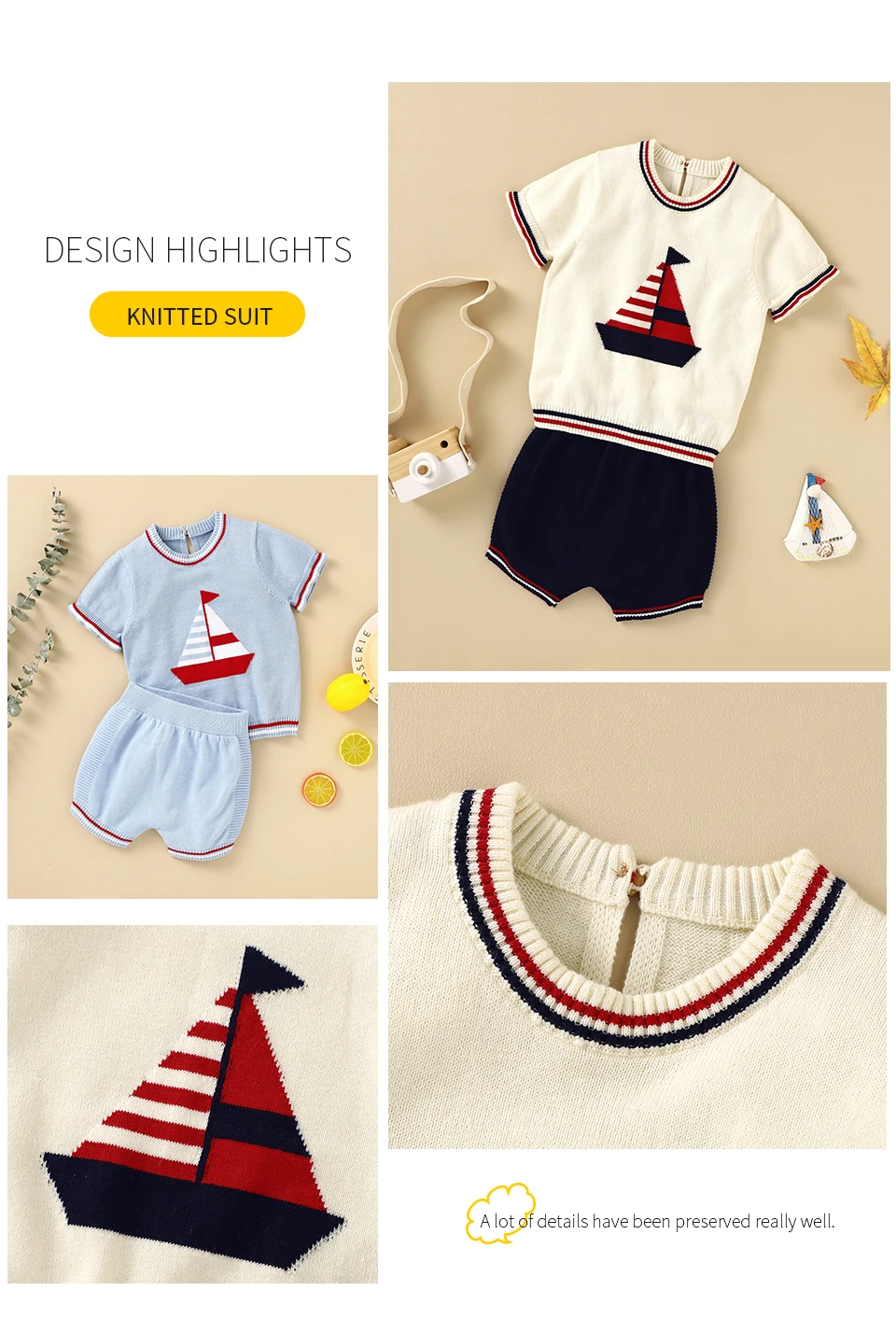 Conjunto de jersey y short azul con estampado de conejo