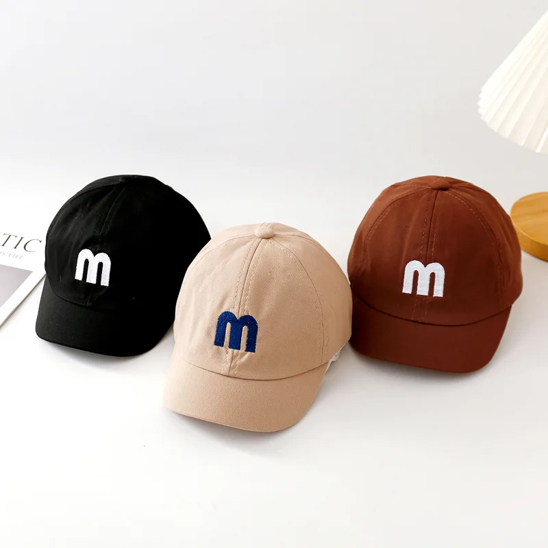 Gorra de béisbol para bebé con letra M bordada, verano - imagen 3