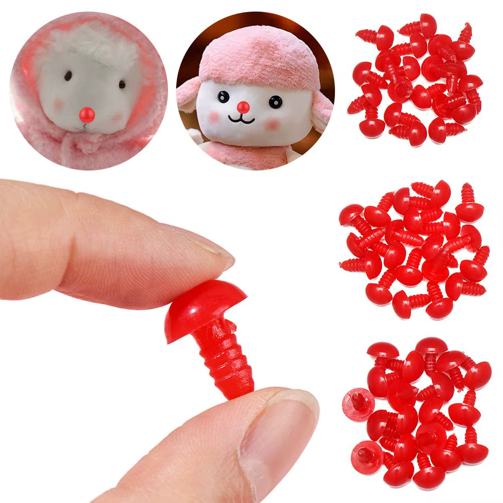 Nariz redonda roja para muñeca DIY