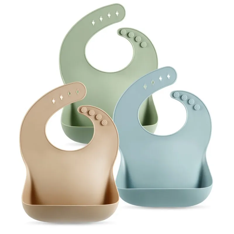 Babero de silicona impermeable con dibujos animados para bebé - imagen 3