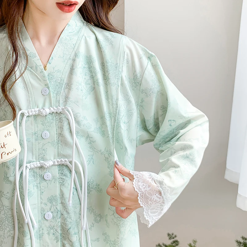 Vestido de premamá de tejido fino para otoño e invierno línea A - imagen 2