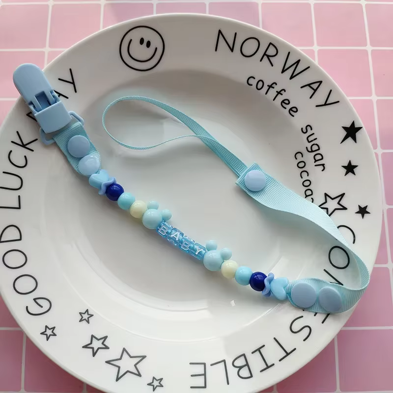 Soporte de silicona para chupete – Cadena ajustable para bebé - imagen 3