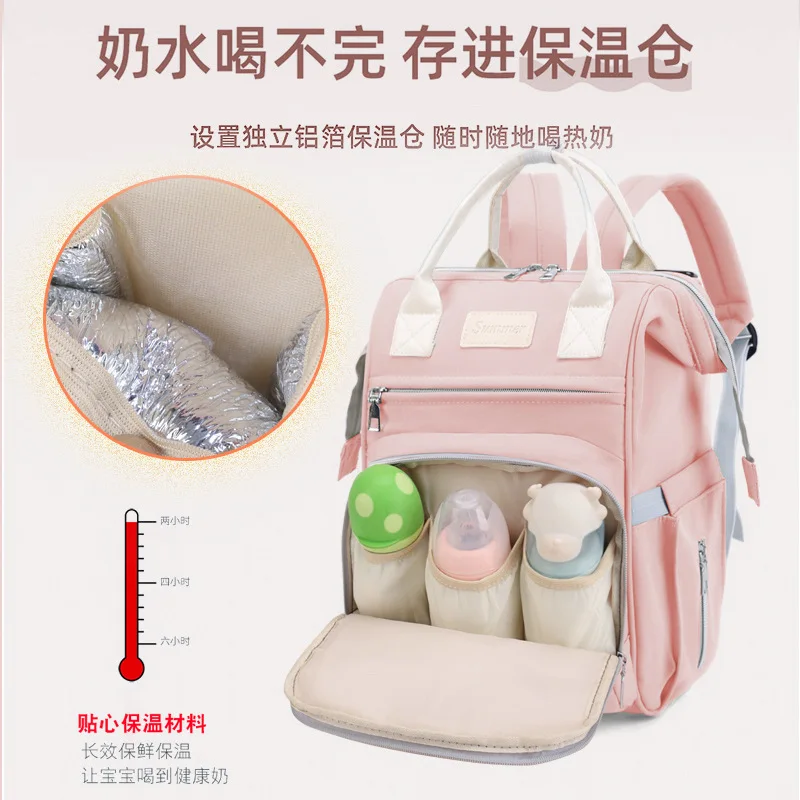 Bolsa de pañales impermeable multifuncional gran capacidad - imagen 3