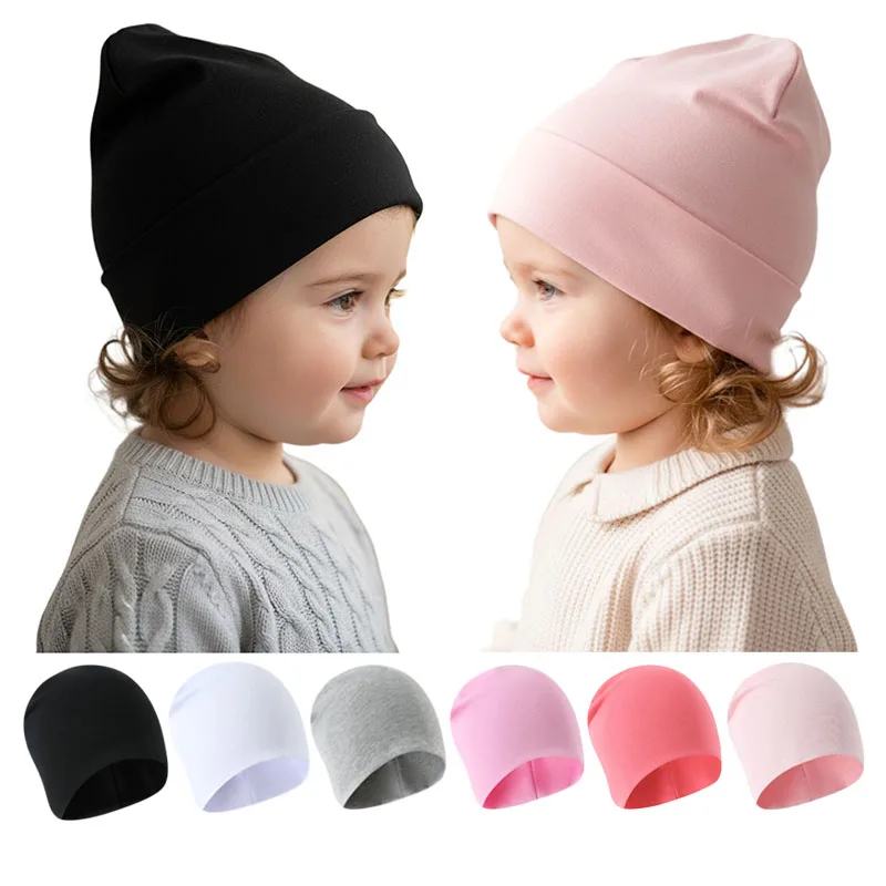 Gorro bebé tejido de color liso unisex para niño y niña - imagen 4