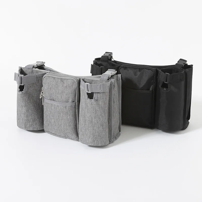 Bolsa organizadora colgante para cochecito con botellas y móvil