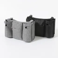 Bolsa organizadora colgante para cochecito con botellas y móvil