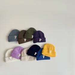 Gorro de lana estilo coreano con letras INS para otoño e invierno