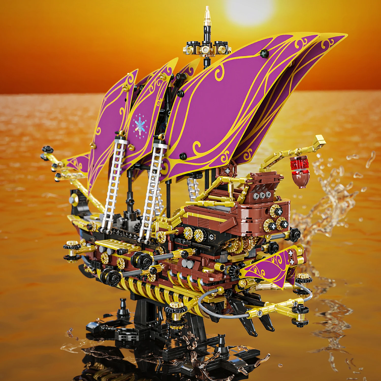 Bloques de construcción barco pirata, modelo Guardias Reales - imagen 3