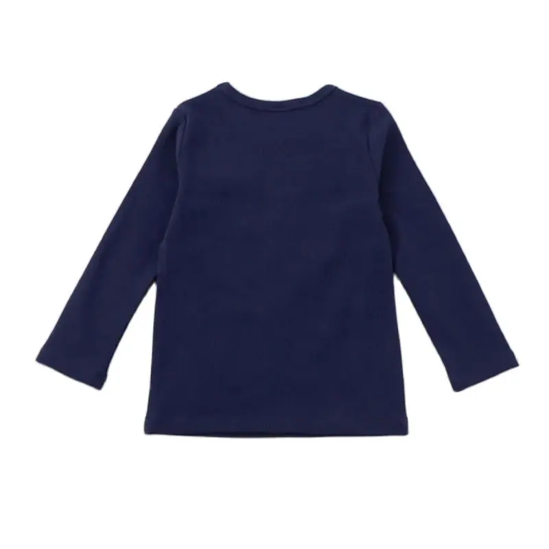 Camiseta escolar azul manga larga niños algodón licra - imagen 4