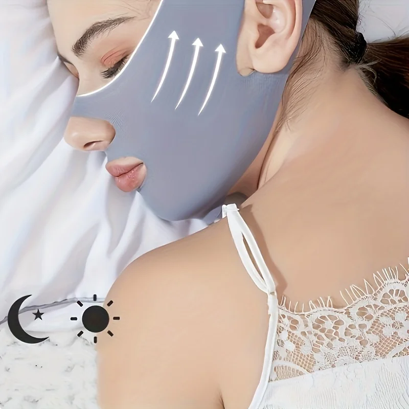 Banda facial en V de elevación y sujeción para doble mentón - imagen 4