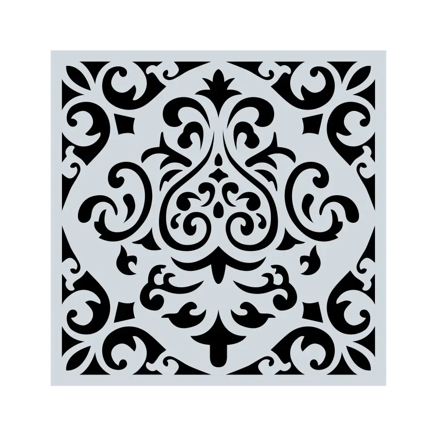 Detalle del patrón mandala en la plantilla