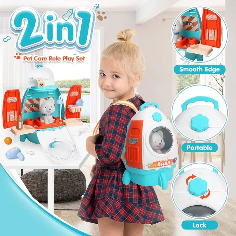 Accesorios para simular el cuidado de mascotas